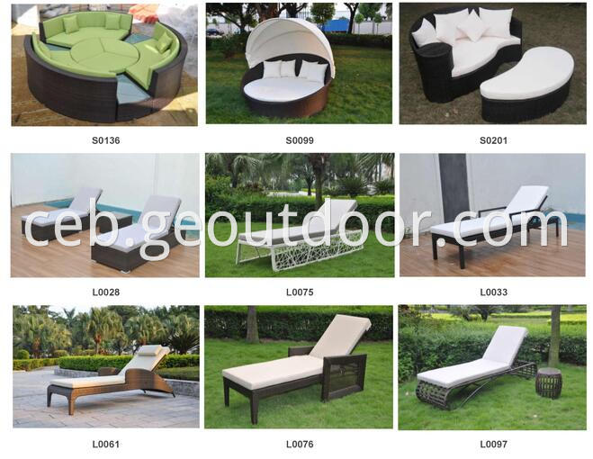 Rattan Garden Sun Lounger